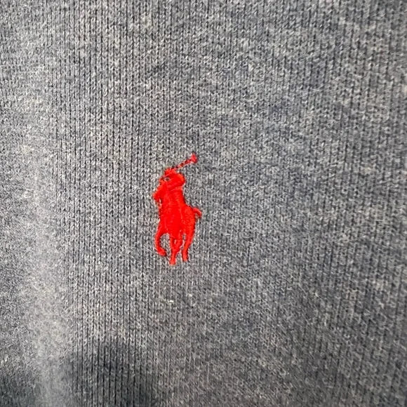 Polo Ralph Lauren Blue Quarter Zip Sweater Med M - Picture 2 of 7